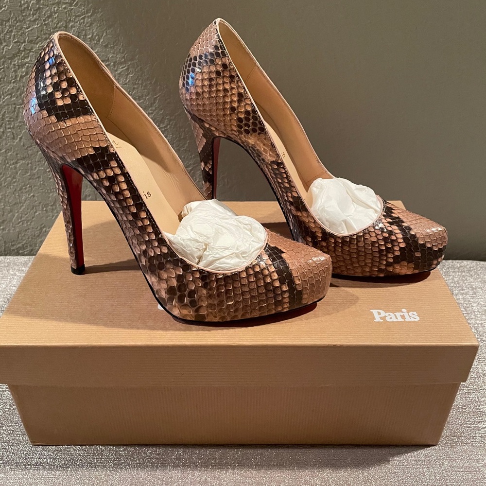 Christian Louboutin Snakeskin/Python Rolando 38.5